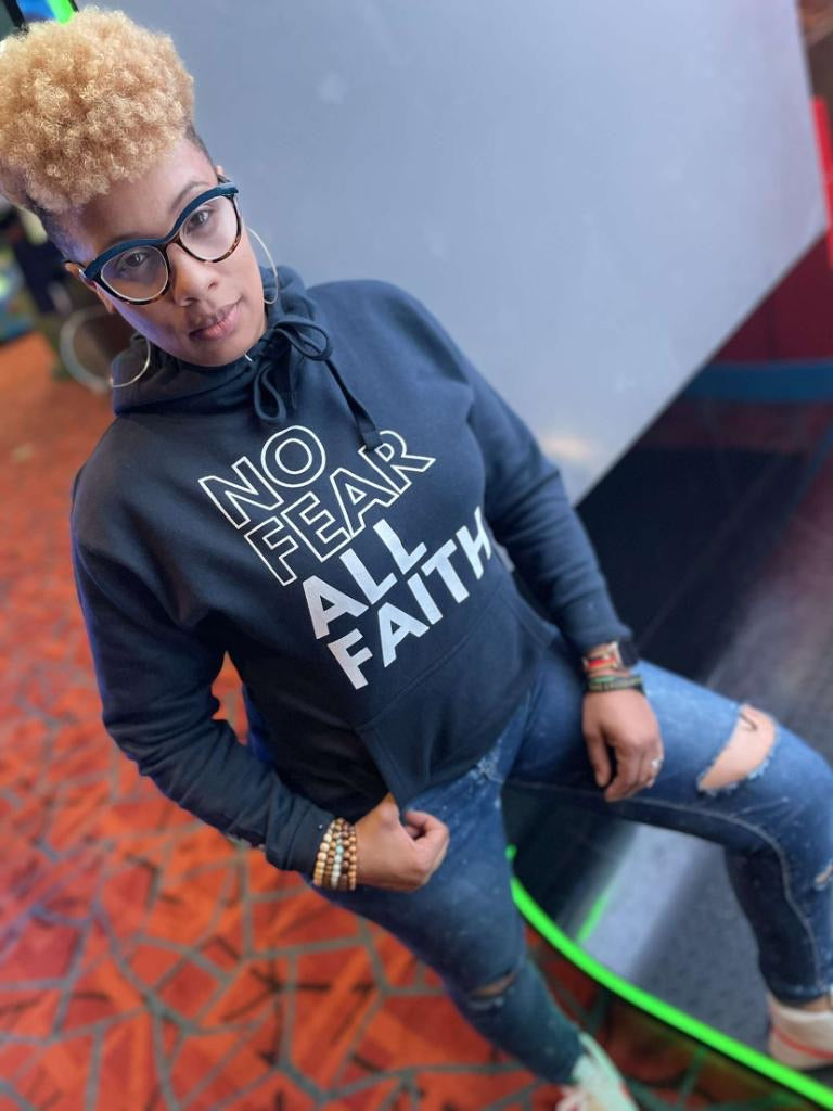 Black No Fear Scripture Hoodie ~ PRE ORDER Ships December 2024